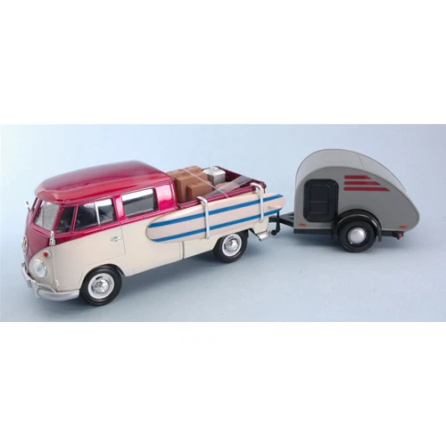 VW 12 PICK UP "1962 WEEK AT THE BEACH SET" 1:24 Motormax Auto Stradali Modellino - Immagine 1 di 1