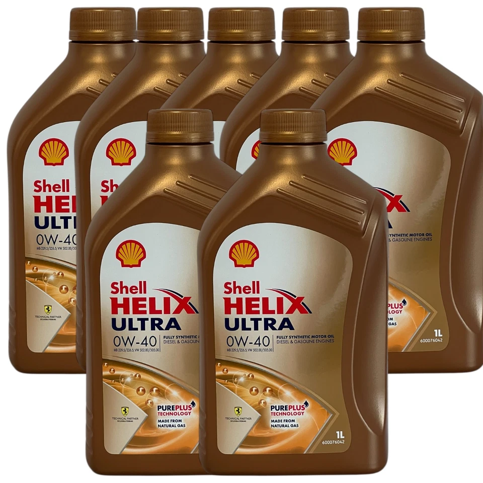 7x1 Liter Shell Helix Ultra 0W-40 Motoröl 0W40 MB 229.5 VW 502 00 505 00 Fiat  - Bild 1 von 1