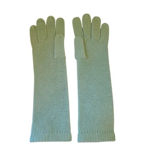 Guantes tejidos de cachemir granate colina hoja verde talla única nuevos sin etiquetas - Imagen 1 de 4