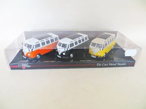 HIGH SPEED  'VW T1 SAMBA BUS SET, ORANGE, BLACK, YELLOW' 1:43. MIB/BOXED - Picture 1 of 5