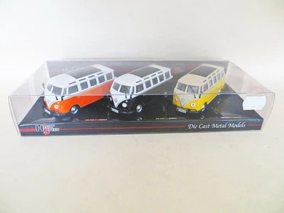 HIGH SPEED  'VW T1 SAMBA BUS SET, ORANGE, BLACK, YELLOW' 1:43. MIB/BOXED - Image 1 of 4