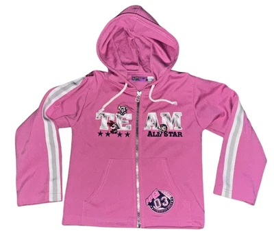 Vintage Power Puff Girls Pink Long Sleeve Full Zip Hooded Jacket Girls Size 5 - Image 1 of 4