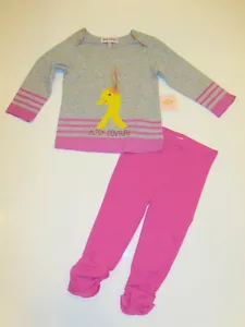 Set completo leggings camicia anatra Juicy Couture bambina 2 pezzi 12-18M nuovo con etichette NUOVO - Foto 1 di 1