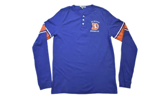 Junk Food Mens NFL Denver Broncos Henley Shirt New M, L, XL, 2XL - Picture 1 of 5