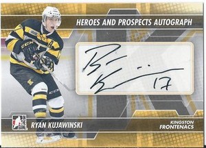 2013-14 ITG Heroes and Prospects RYAN KUJAWINSKI #A-RK Autograph