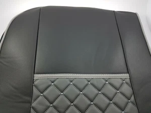 Satz Sitzbezüge 1+1 Grau Öko-Leder Für Truck LKW DAF CF XF 106 2015 - 2021 - Bild 1 von 6