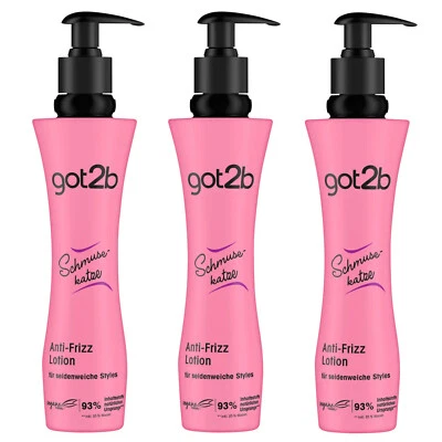 3x 200ml got2b Schmusekatze Anti - Frizz Lotion für seidenweiche Styles - Bild 1 von 3