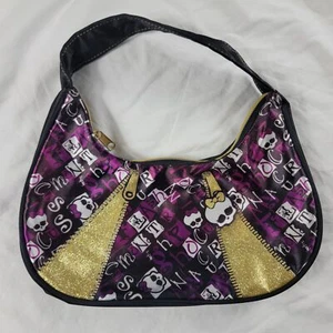 Monster High Black Purple Small Purse Cute Casual Going Out Fashion - Picture 1 of 6