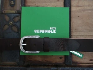 cintura marrone scuro uomo 110/125 accorciabile cuoio artigianale Seminole belts - Imagen 1 de 6