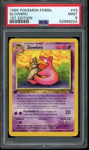 Pokémon Fossil Unlimited 1999 primera edición Slowbro #43 43/62 PSA 9 ¡Nuevo grado! - Imagen 1 de 2