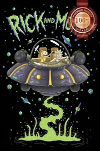 RICK AND MORTY SPACE SHIP DUMP ART TV SHOW ARTWORK DRAWING PRINT PREMIUM POSTER - Picture 1 of 6