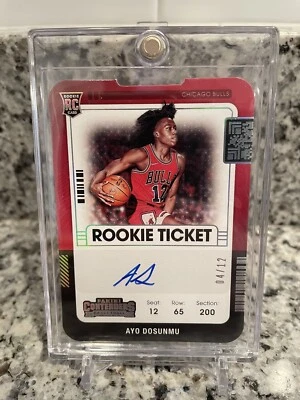 AYO DOSUNMU 2021-22 Panini Contenders Rookie Ticket Stub Auto /12 CHICAGO BULLS - Image 1 of 4