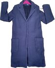 Majestic Filatures Pure Merino Wool Mix Dogtooth Overcoat/Cardigan UK Size S