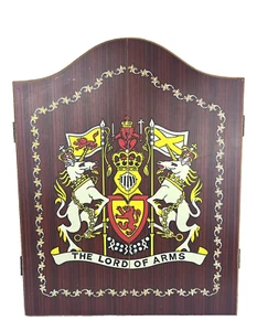 Vintage Franklin Master Cabinet & Dart Game Board 3550 The Lord Of Arms 20” Flaw - Picture 1 of 21
