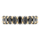 4,82 ct ovale AAA diamant noir bracelet de mariage or jaune 14 carats