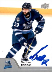 Nathan Todd Signed Autographed 21/22 Upper Deck AHL card #2 Manitoba Moose