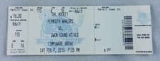 OHL 2015 02/07 Owen Sound Attack at Plymouth Whalers Hockey FULL Ticket