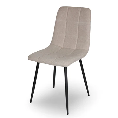 Sillas 4er Set 88x55x45cm Comedor Con Revestimiento Tejido Beige Cocina Oficina - Imagen 1 de 4