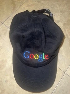 Google I'm Feeling Lucky Black Strapback Hat Adjustable Baseball Dad Cap Vintage - Picture 1 of 8