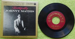 Johnny Mathis EP 45 RPM Record-Faithfully/Nobody Knows - Picture 1 of 2