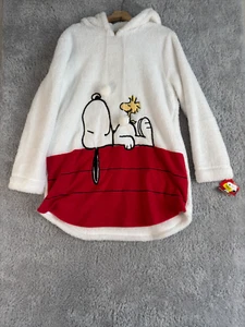 Peanuts Snoopy Plush Sleep Tunic With Hoodie women's Plus M - Picture 1 of 8