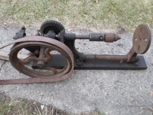 Antique Belt Drive Barn Beam Post Auger Drill Boring Vintage Champion Lancaster - Picture 1 of 4