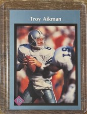1991 Tuff Stuff Magazine Card #23 Troy Aikman Dallas Cowboys Football HOF NM/MT