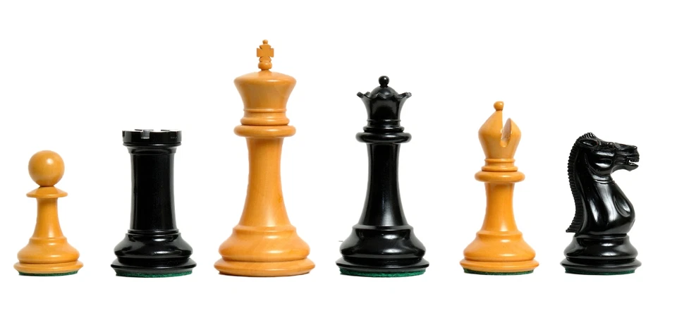 The Morphy Luxury Chess Pieces - 4.4" King Ebonized & Antiqued Boxwood - Image 1 of 4