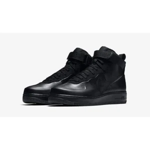 NIKE AIR FORCE 1 FOAMPOSITE CUP TRAINERS, UK10, TRIPLE BLACK, AH6771 001 - Picture 1 of 8