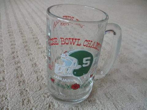 1988 Rose Bowl Champions Michigan State Spartans Glass Mug New * Cover