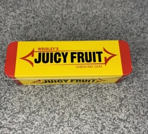 Juicy Fruit Metal Hinged Tin Can - Picture 1 of 6