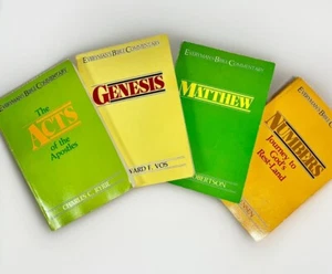 Vintage Everyman's Bible Commentary Lot Of 4- Acts Genesis Matthew Numbers Moody - Imagen 1 de 9