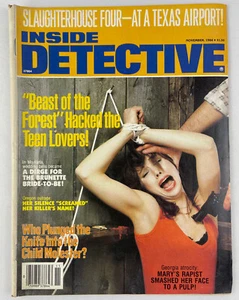 Inside Detective Magazine, November 1984, Vintage True Crime Stories, Pulp - Foto 1 di 4