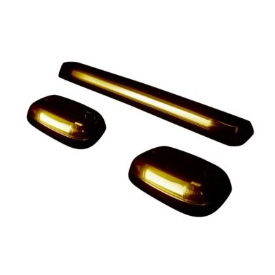 Luces de techo de cabina LED negras/ámbar estilo barra OLED Recon para 07-14 2da generación GMC/Chevy Foto 1 de 3
