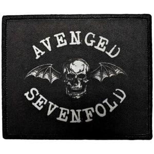 AVENGED SEVENFOLD  DEATH BAT WHITE ON BLACK WOVEN SEW ON PATCH OFFICIAL - Picture 1 of 7