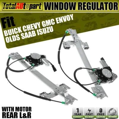 Regulador de ventana 2 piezas con motor trasero para Buick Rainier Chevrolet Trailblazer GMC Foto 1 de 4