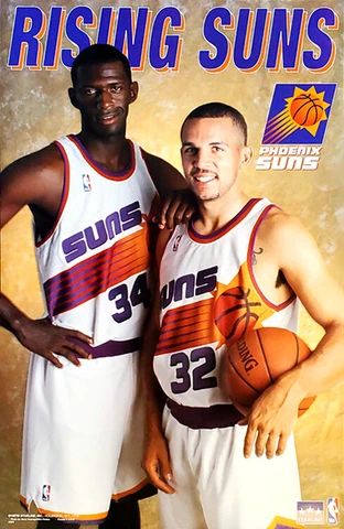 Jason Kidd Antonio McDyess RISING SUNS Phoenix Suns Vintage 1997 22x34 POSTER Cover