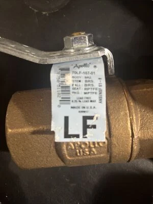 Set Of (6) Apollo 1-1/2" Valves, Brass Lead Free - 70LF-107-01 - Image 1 of 4