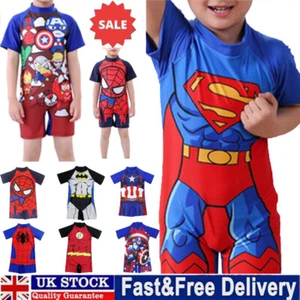 Kids Boys Girl Character One Piece Sunsafe Swimsuit Swimwear Swimming Costume~ - Picture 1 of 21