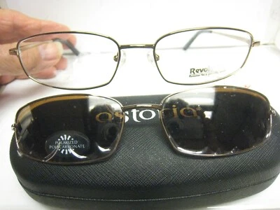  Revolution Eyeglass Frame W/ Magnet sun shade REV669 COCO 55-17-140 w/case  - Image 1 of 4