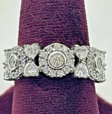 Joseph Esposito ESPO CZ Sterling Silver Ring Size 9 - Image 1 of 4