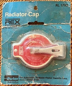 Tapa de repuesto para radiador REX #RL17 15-18 LIBRAS se adapta a muchos autos y camionetas 1980-85 NUEVA - Imagen 1 de 4