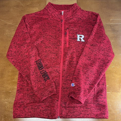 Rutgers Scarlet Knights Jacket Mens Large Red Full Zip Champion Cover