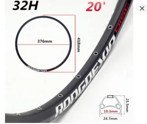 20 zoll Holkammerfelge schwarz 32 Loch neu/Import geöst - Bild 1 von 3