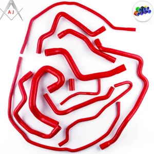 Red For Ford Focus Duratec MZR 1.8L 2.0L DOHC Silicone Water Radiator Hoses Kit - Bild 1 von 11