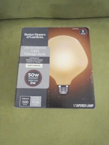 Better Homes & Gardens LED Vintage Style Tapered Light Bulb 50W Soft White NEW - Picture 1 of 10