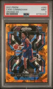 2021 Panini Prizm #282 Cade Cunningham Orange Ice RC MINT PSA 9 Pistons Rookie - Picture 1 of 3