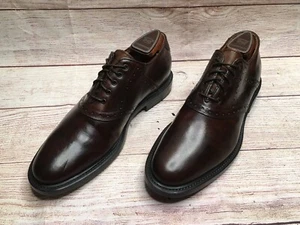 Johnson & Murphy Hecho en Italia Hombres Marrón Zapatos Oxford Talla 8 M - Imagen 1 de 8