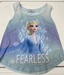 Disney Frozen 2 Fearless Sleep Tank XS ( Flame Resistant) Pajama Shirt Elsa - Picture 1 of 6