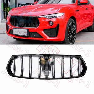 For Maserati Levante 2017-22 ABS Painted Front Bumper Center Hood Grille Refit - Picture 1 of 8